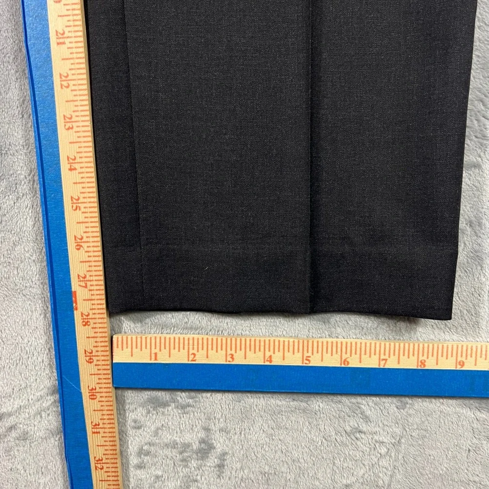 Santorelli Romeo Dress Pants Mens 38x28 Charcoal Grey‎ Good Italian Virgin Wool